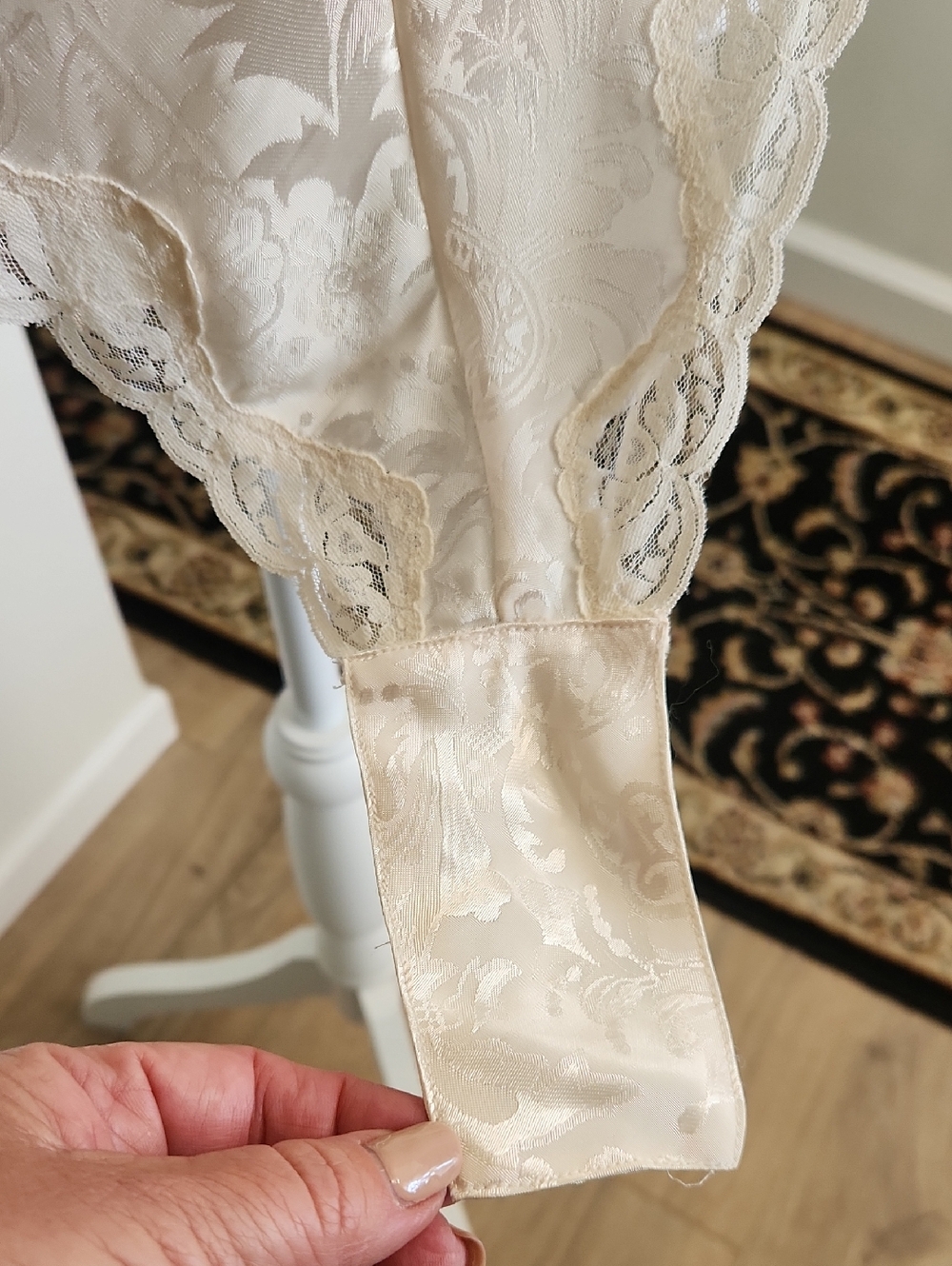 Victoria's Secret 80s Gold Label Champagne Teddy Bodysuit Bridal Vintage Size M - Picture 7 of 16